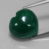 12mm x 11.5 Malachite 9ct Heart Cabochon in Green