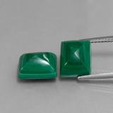 10x8mm Baguette Cabochon Malachite 10ct