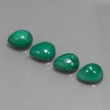 10 ct Opaque Pear Cabochon Malachite 9x7