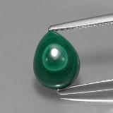 9mmx7mm Malachite 3ct Pear Cabochon in Green
