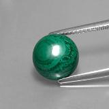 5 ct Opaque Round Cabochon Malachite 9.5mm