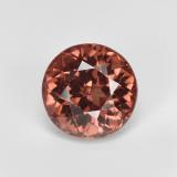 3 carat Rose Round Facet Malaya Garnet 8.5 mm
