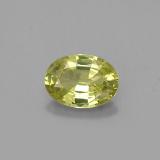 1 carat Yellowish Green Oval Facet Mali Garnet 7.5mm x 5.5