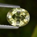 7.5mm x 6mm Mali Garnet 1ct Oval Facet in Greenish Yellow