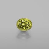 6.5mmx5.5mm Mali Garnet 1ct Oval Facet in Golden Green
