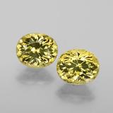 2 carat Golden Green Oval Facet Mali Garnet 6.5mmx5.5mm