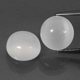4 ct Transparent/Translucent Round Cabochon Moonstone 8 mm