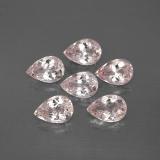 2.5 carat Light Pink Pear Facet Morganite 6x4