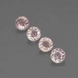 2.5 carat Salmon Pink Round Facet Morganite 5.5 mm
