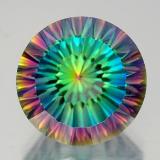 10 carat Top Rainbow Round Concave Cut Mystic Quartz 14mm