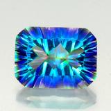 10 carat Top Rainbow Octagon Concave Cut Mystic Quartz 16x12mm