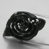 89 ct Opaque Carved Rose Nephrite Jade 39.5mm x 26.5mm
