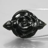 64 ct Opaque Carved Rose Nephrite Jade 40mmx26mm