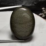 27 carat Gold Sheen Oval Cabochon Obsidian 26.5x20mm