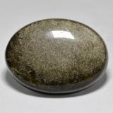 28 ct Opaque Oval Cabochon Obsidian 27.5x20.5