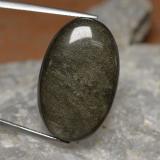 28.5mm x 18 Oval Cabochon Obsidian 26ct