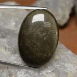 28x19mm Oval Cabochon Obsidian 27ct
