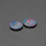 8mm x 6mm Opal Doublet 2ct Oval Cabochon in Multicolor