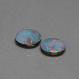 8mmx6mm Opal Doublet 1.5ct Oval Cabochon in Multicolor