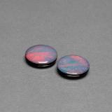 2 carat Multicolor Oval Cabochon Opal Doublet 8x6
