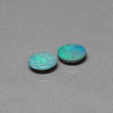 7mm x 5 Opal Doublet 0.9ct Oval Cabochon in Multicolor