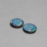 1 carat Multicolor Oval Cabochon Opal Doublet 7.5x5.5mm