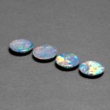 7mm x 5 Opal Doublet 1.5ct Oval Cabochon in Multicolor
