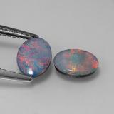 8x6 Opal Doublet 1.5ct Oval Cabochon in Multicolor