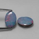 7mm x 5mm Opal Doublet 1ct Oval Cabochon in Multicolor
