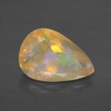 Click for Details 2.5 carat Multicolor Pear Facet Opal 13.5x9mm