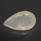 Click for Details 3 carat Multicolor Pear Facet Opal 15.5x9mm