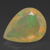 Click for Details 2.5 carat Multicolor Pear Facet Opal 13mm x 10mm
