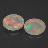 Click for Details 1.5 carat Multicolor Oval Facet Opal 8x6
