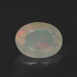 0.6 carat Multicolor Oval Facet Opal 8x6mm