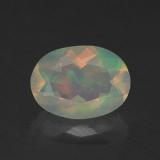 0.8 carat Multicolor Oval Facet Opal 8x6