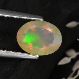 0.8 ct Transparent/Translucent Oval Facet Opal 8mm x 6mm
