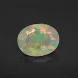 8x6mm Opal 0.7ct Oval Facet in Multicolor Yellowish Green