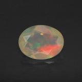 0.7 carat Multicolor Yellowish Green Oval Facet Opal 8mmx6mm