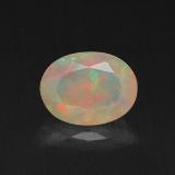 8mmx6mm Opal 0.9ct Oval Facet in Multicolor Yellowish Green