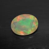 8mm x 6mm Opal 0.7ct Oval Facet in Multicolor