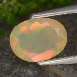8x6mm Opal 0.7ct Oval Facet in Multicolor Yellowish Green