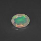 8mm x 6mm Opal 0.7ct Oval Facet in Multicolor