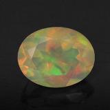 1.5 carat Multicolor Oval Facet Opal 9mm x 7