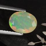 9x7mm Opal 0.8ct Oval Facet in Multicolor