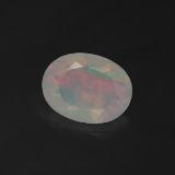 1 carat Multicolor Oval Facet Opal 9mm x 7mm