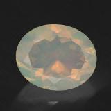 Click for Details 2.5 carat Multicolor Oval Facet Opal 11mm x 9mm