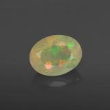 0.8 carat Multicolor Oval Facet Opal 8mm x 6mm