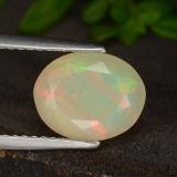 10x8mm Opal 1ct Oval Facet in Multicolor