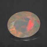 Click for Details 1.5 carat Multicolor Oval Facet Opal 10mm x 8mm