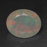 Click for Details 2 carat Multicolor Oval Facet Opal 11x9